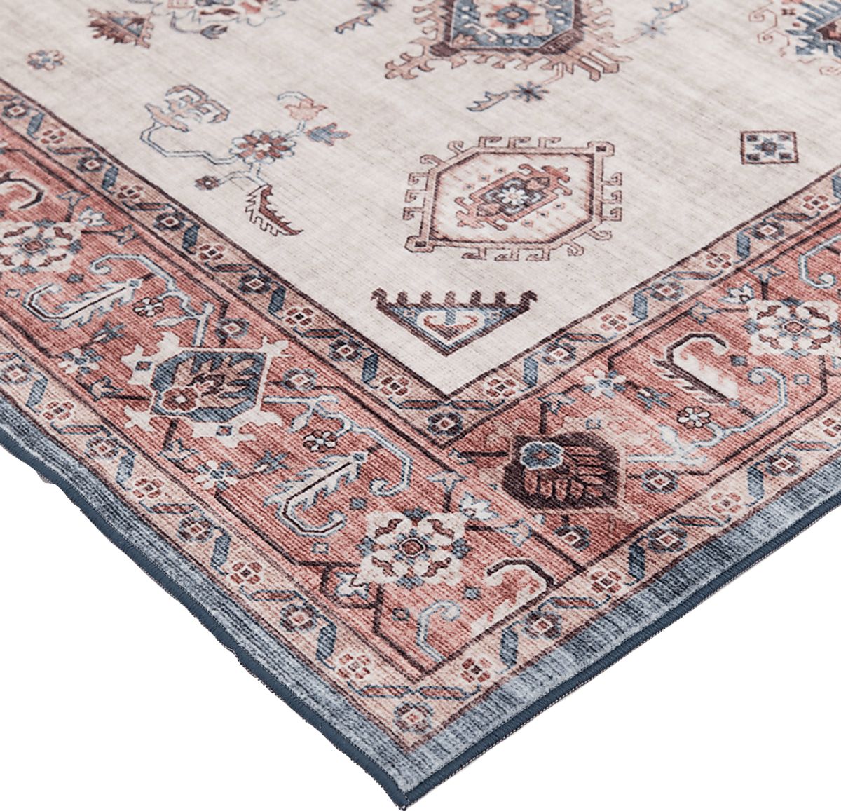 Kinniard Red Polyester Fabric Rug | Rooms to Go