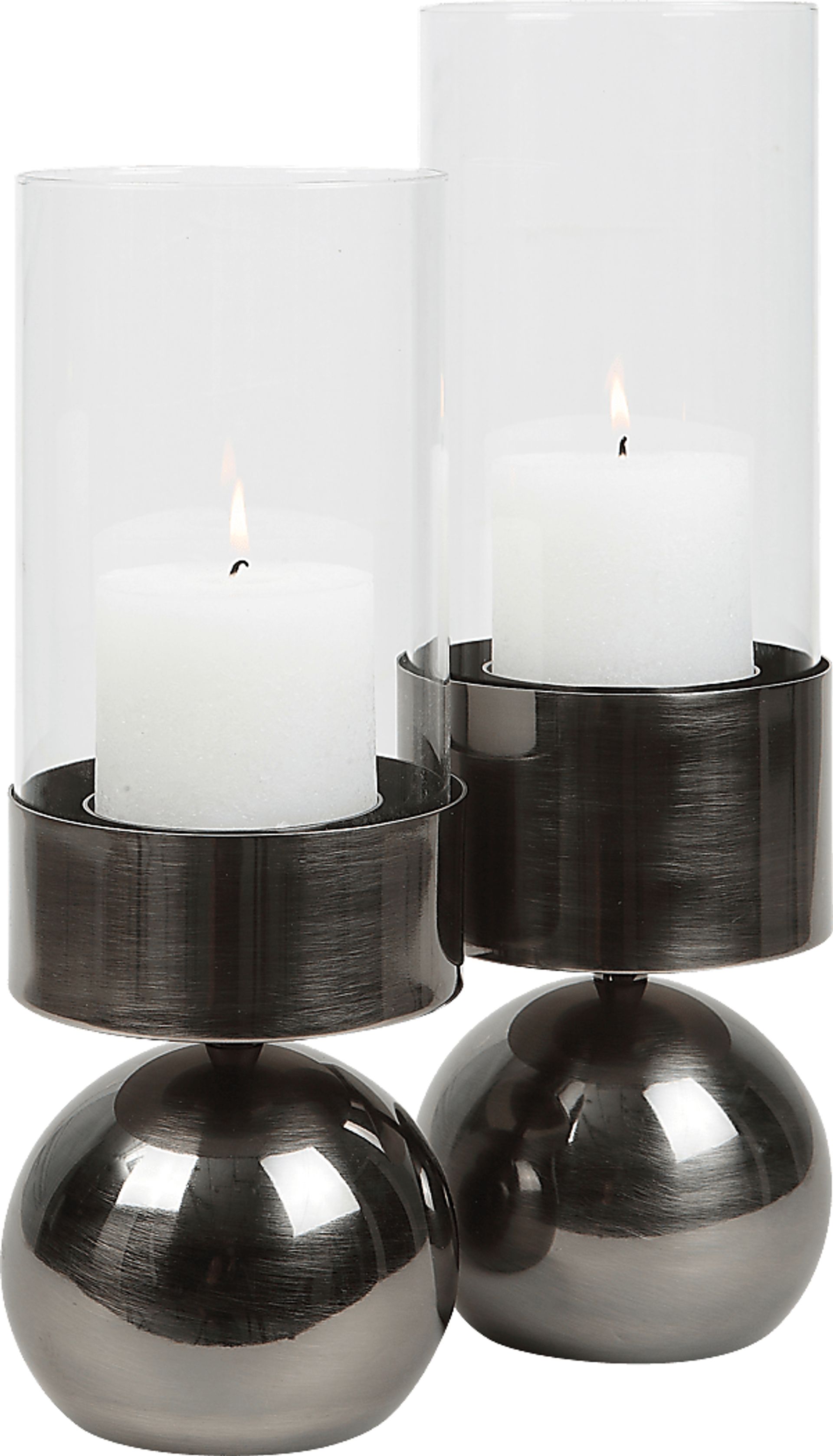 Kinziee Gray Candle Holder, Set of 2 - Image 1