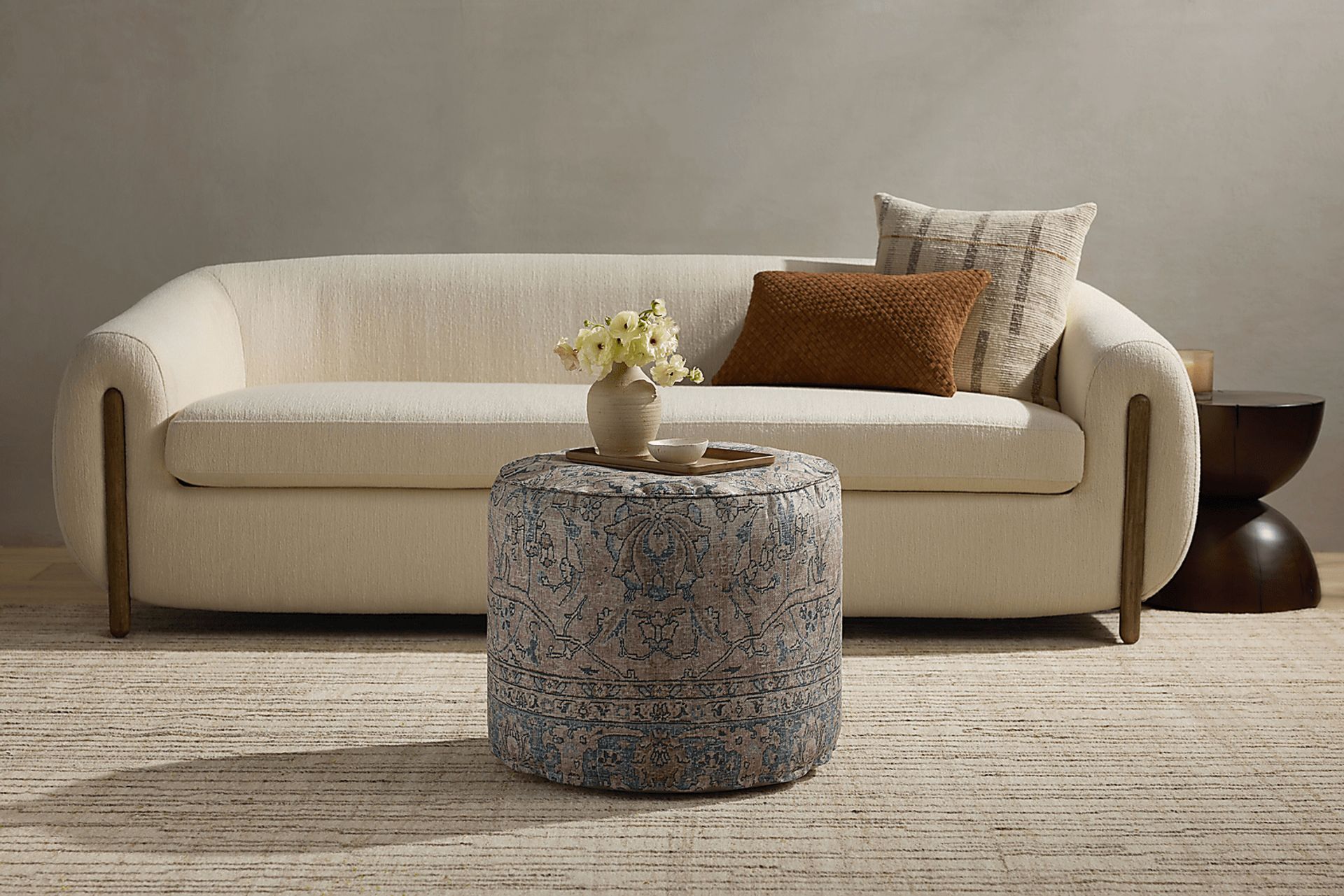Kiona Taupe Pouf - Image 2