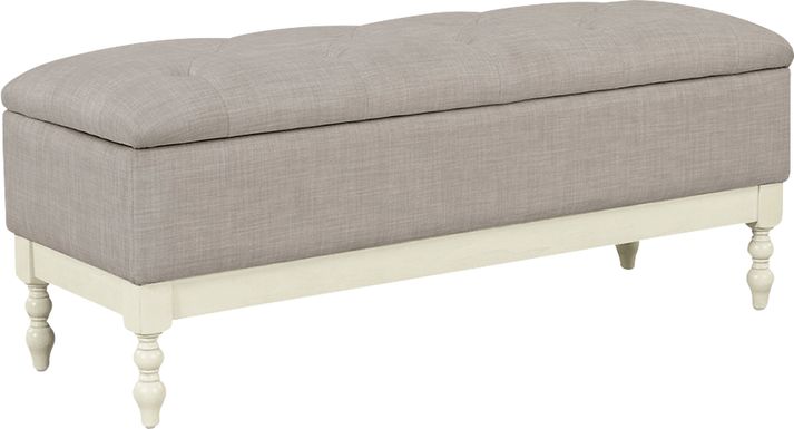 Kiphen Light Gray Storage Bench