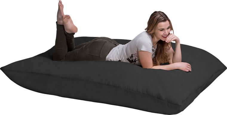 Kids Kiri Black Large Bean Bag and Floor Pillow