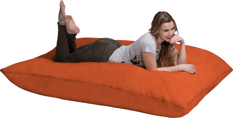 Kids Kiri Orange Large Bean Bag and Floor Pillow