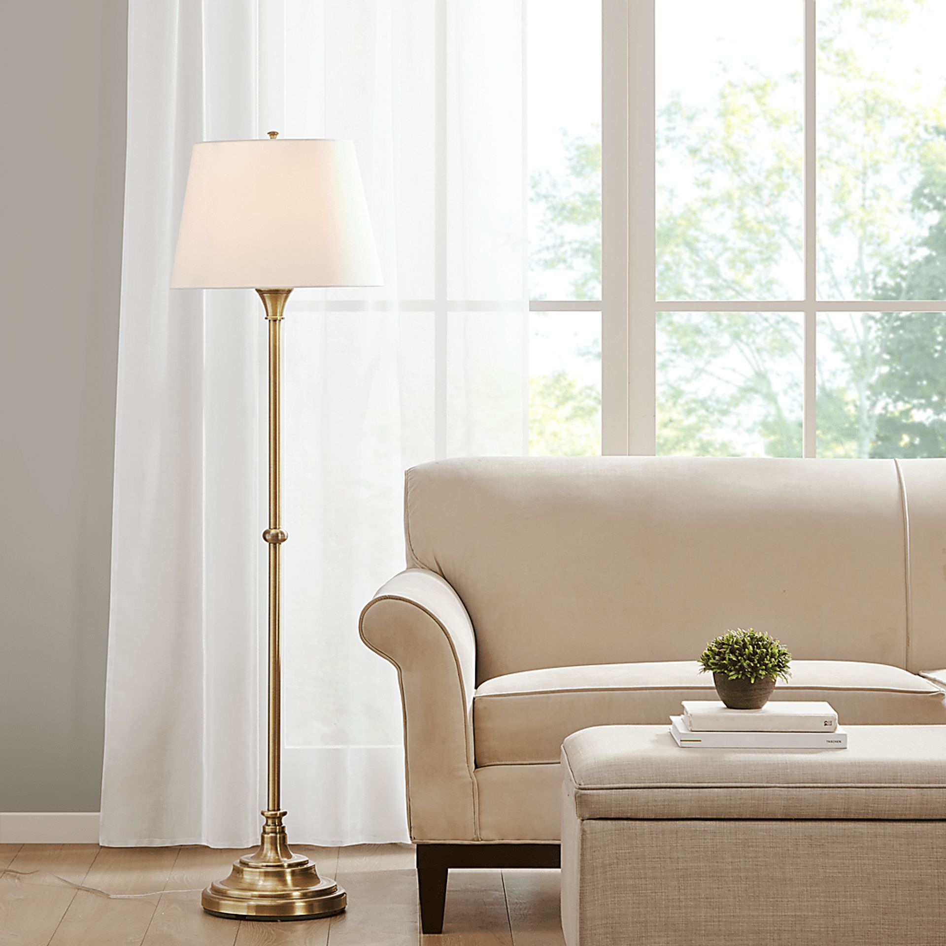 Kirkhill Court Brass Floor Lamp - Image 7