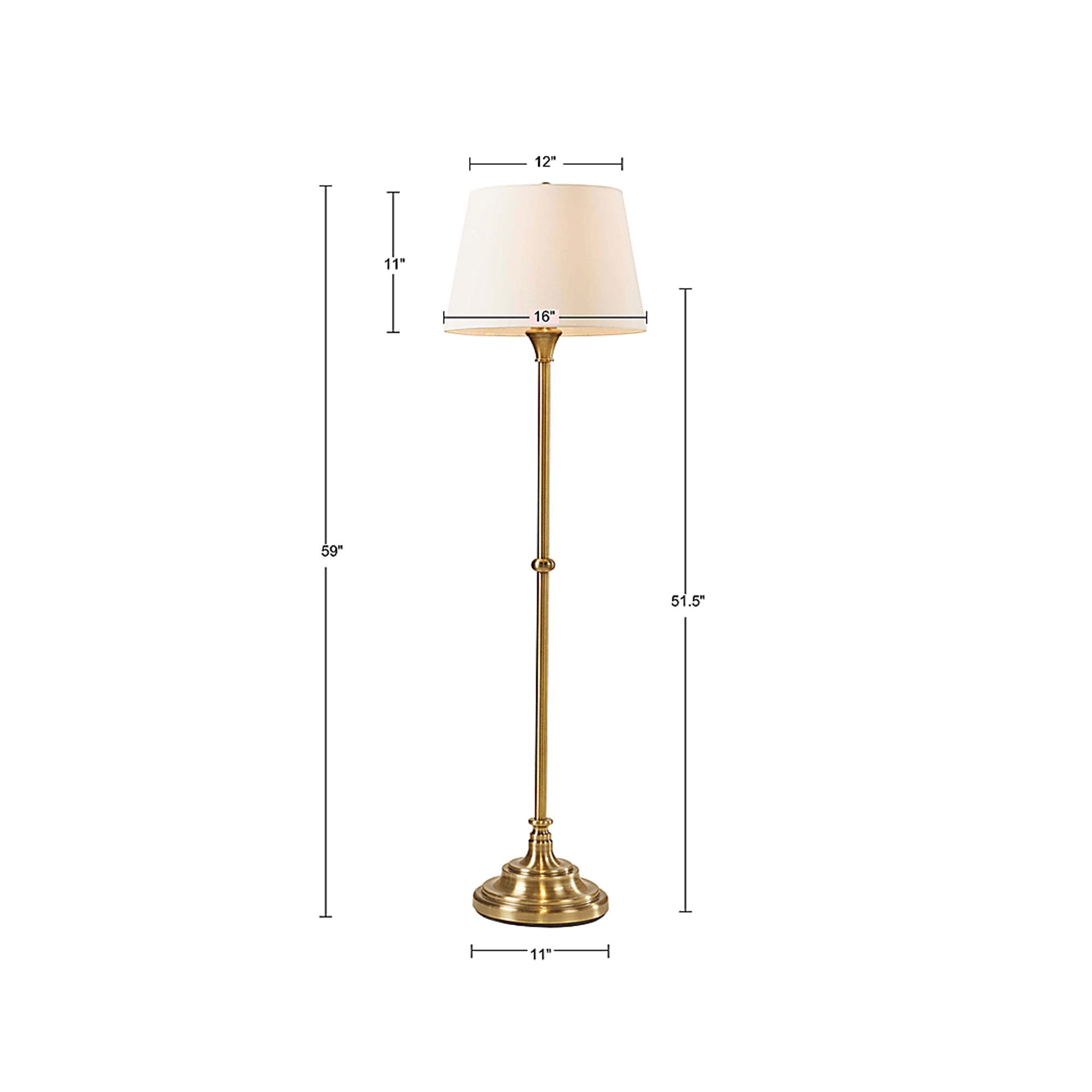 Kirkhill Court Brass Floor Lamp - Image 8