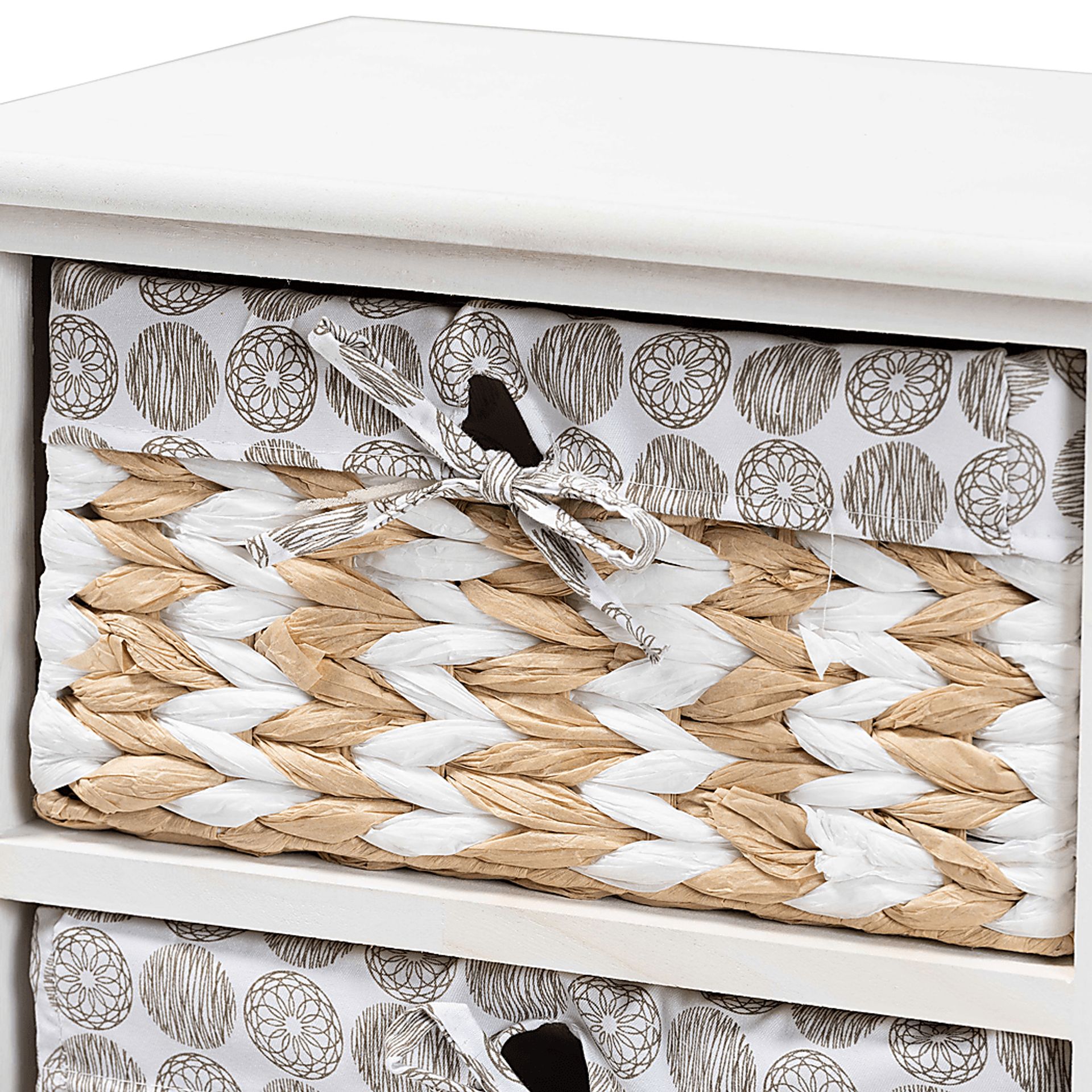 Kirklees White 4 Basket Storage Unit - Image 5