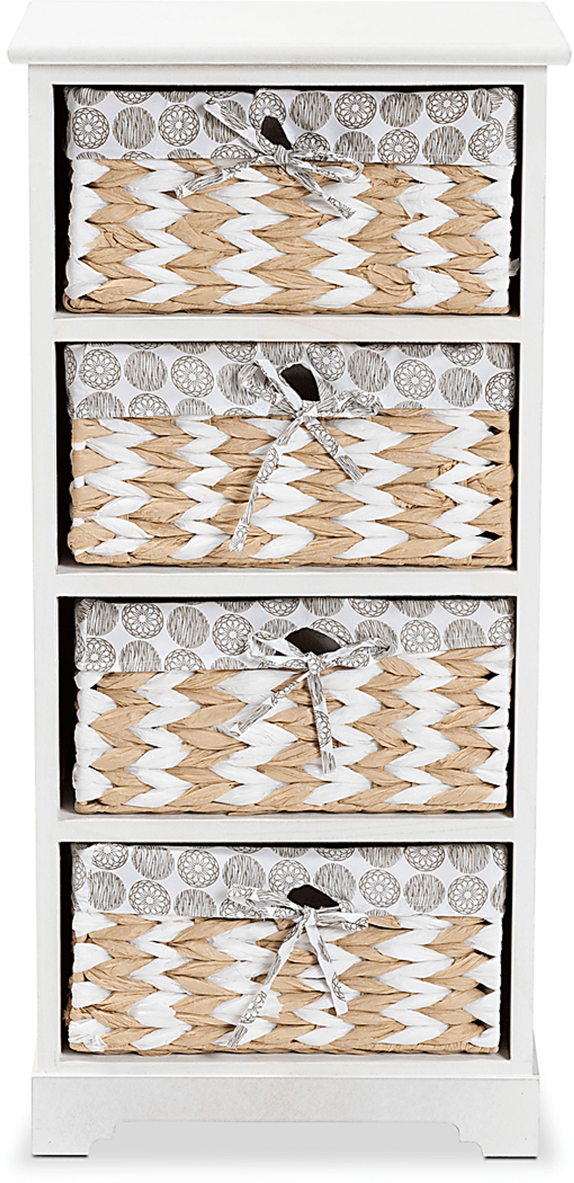Kirklees White 4 Basket Storage Unit - Image 7