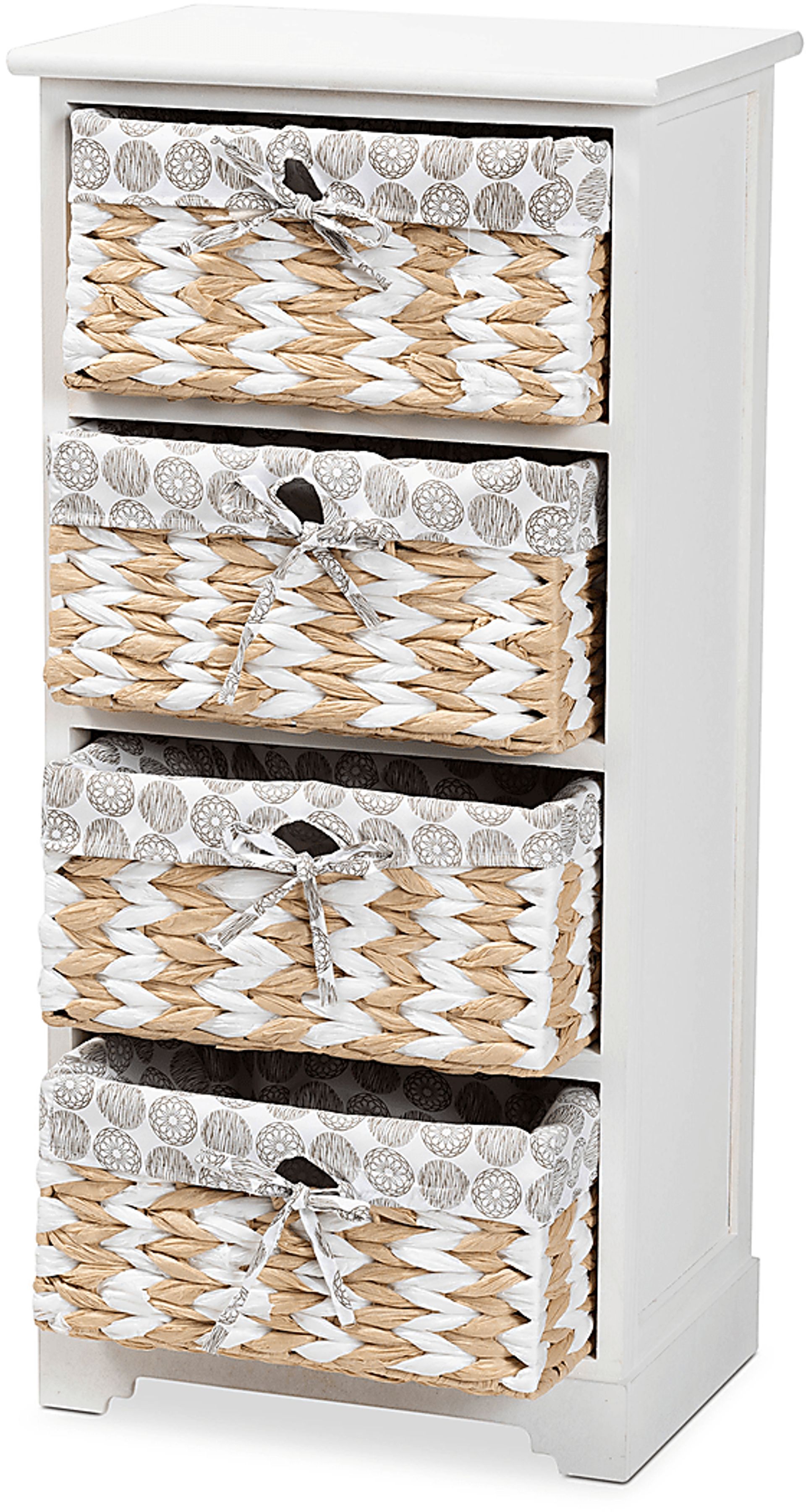 Kirklees White 4 Basket Storage Unit - Image 8