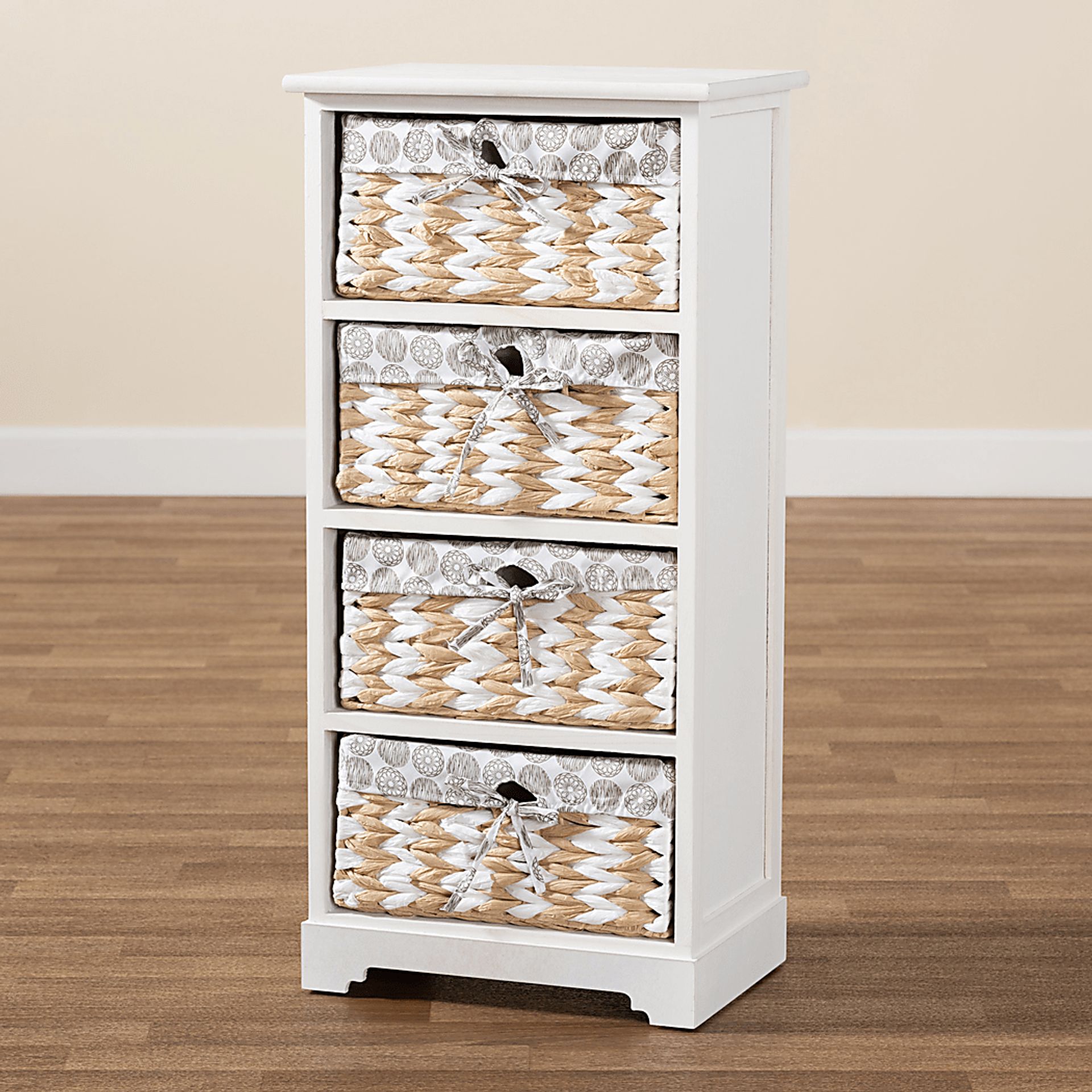 Kirklees White 4 Basket Storage Unit - Image 10