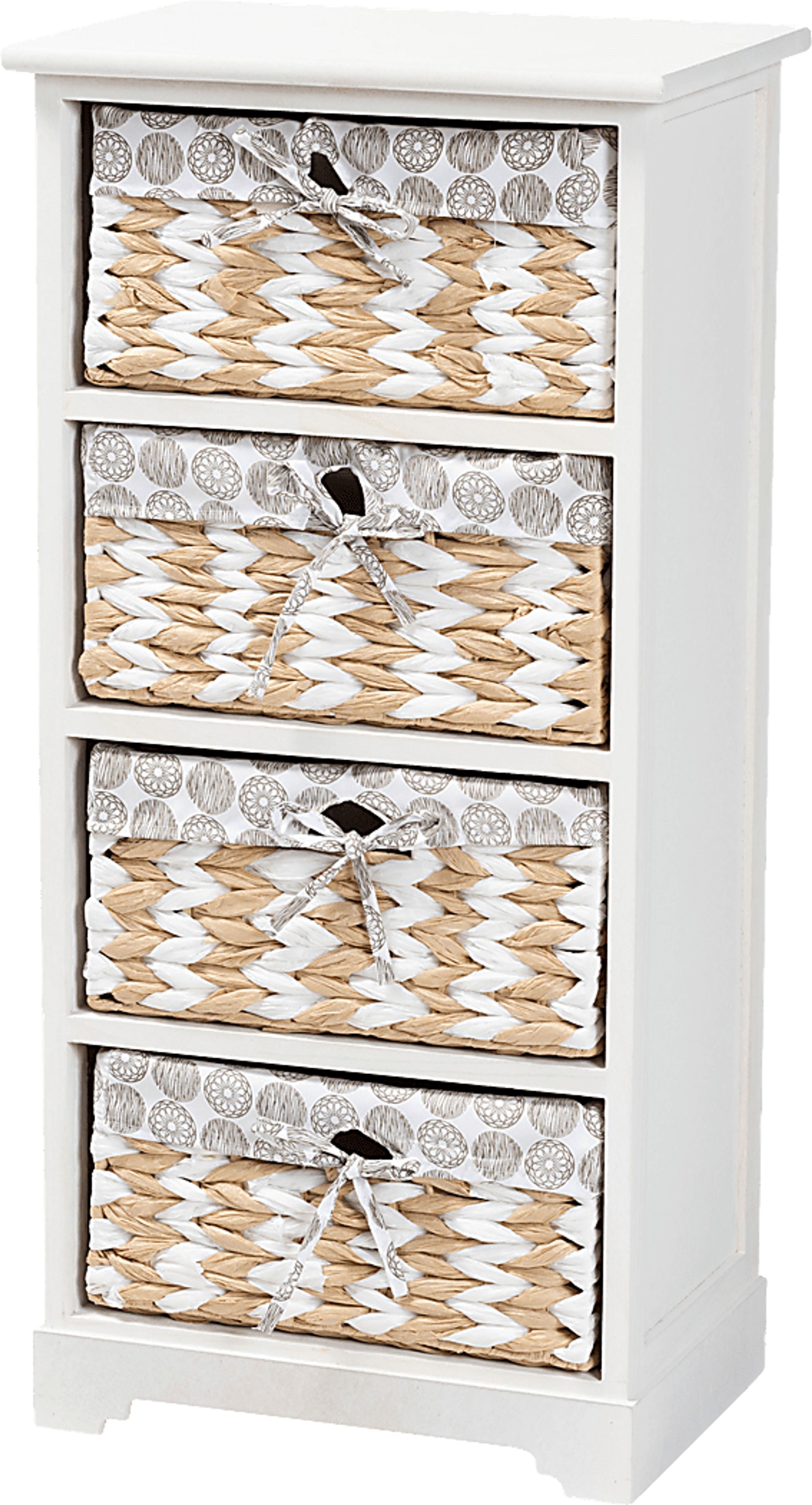 Kirklees White 4 Basket Storage Unit - Image 1