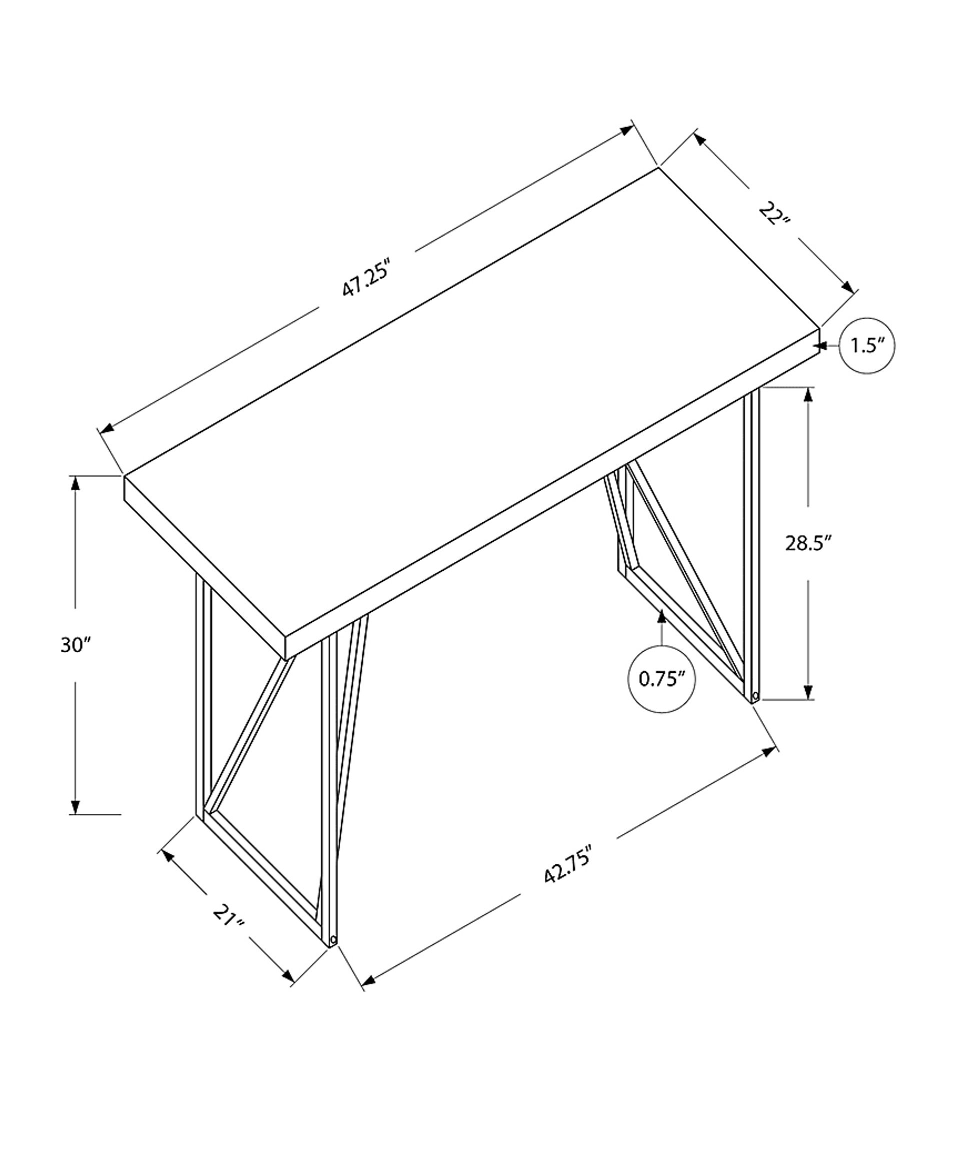 Kirksano White Desk - Image 4