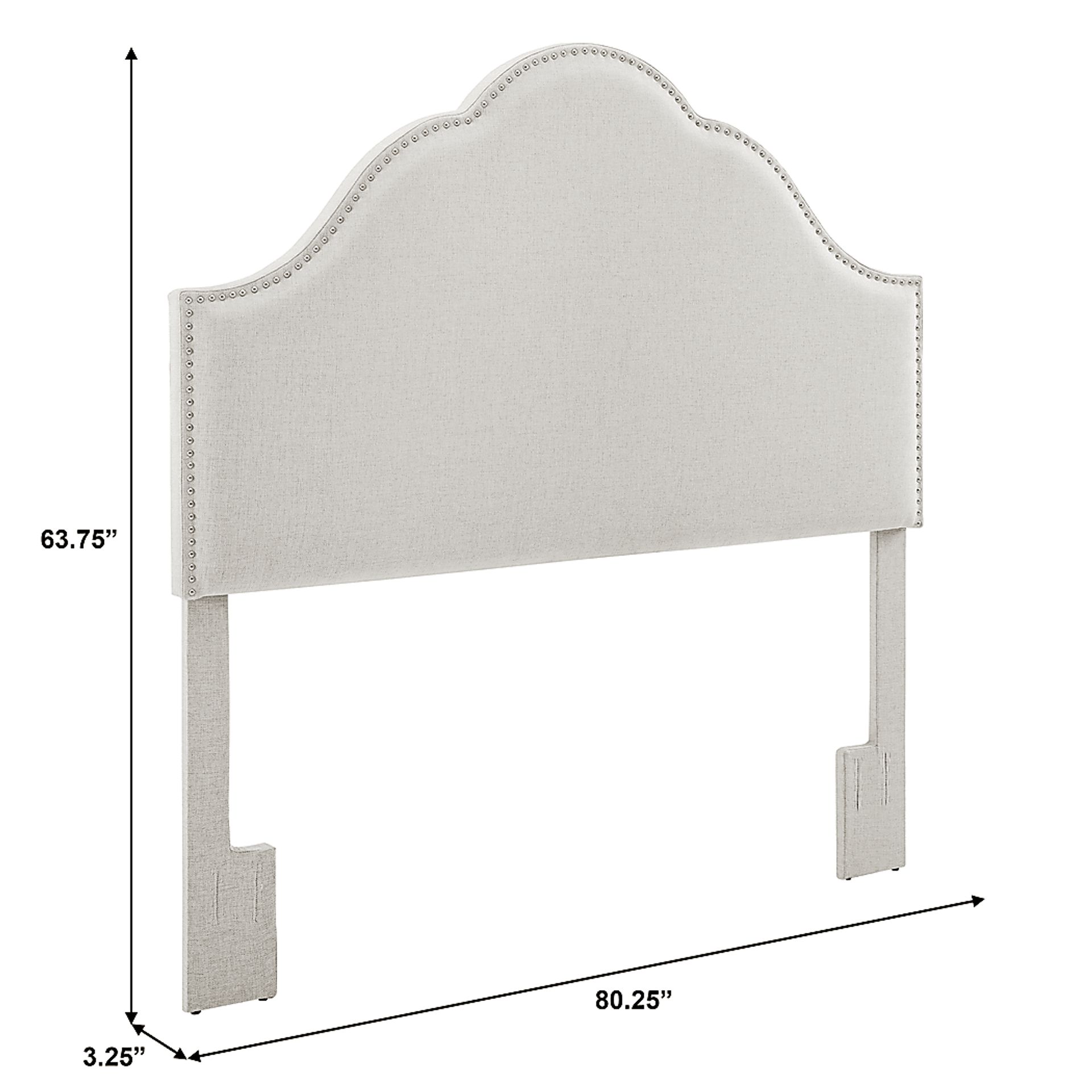 Kirksey Light Beige King/California King Upholstered Headboard - Image 7