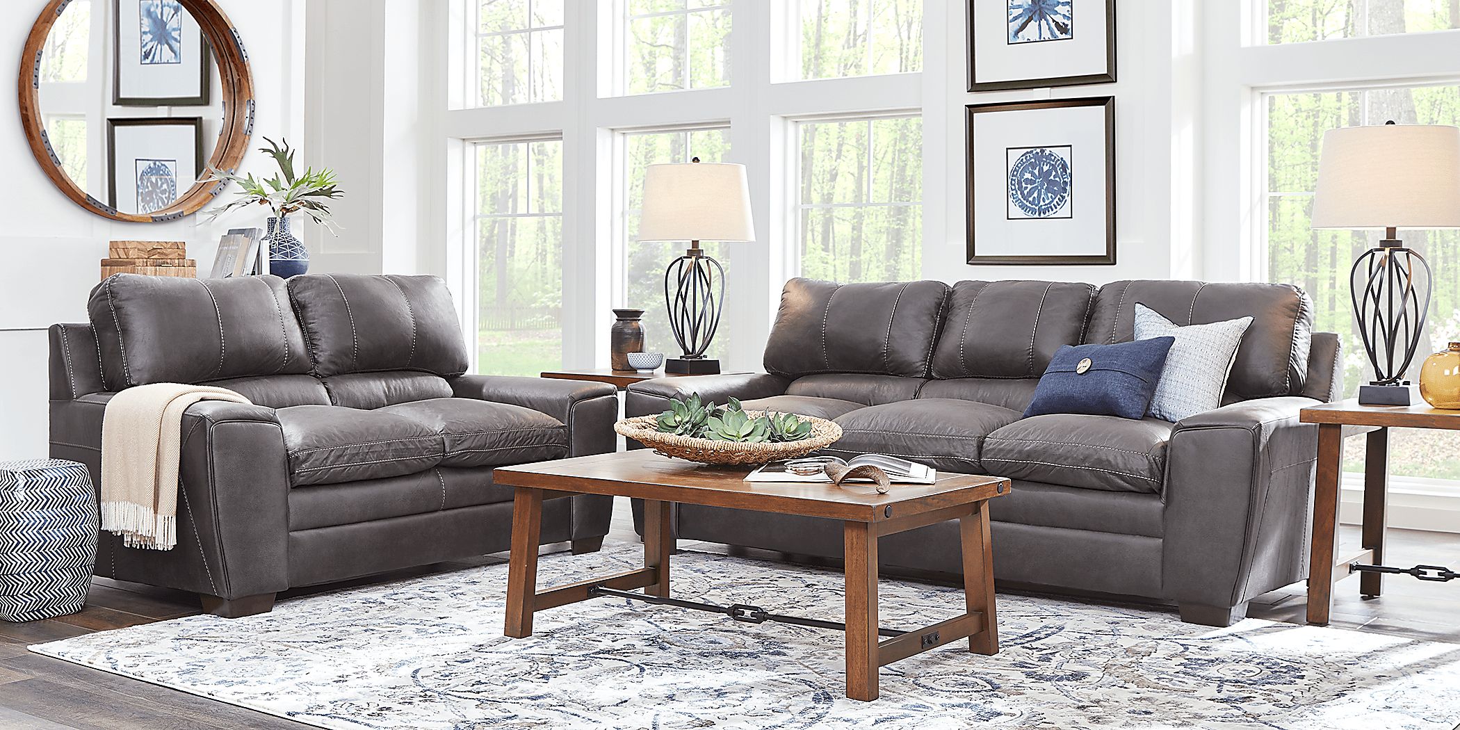 Kirkton Gray 2 Pc Living Room