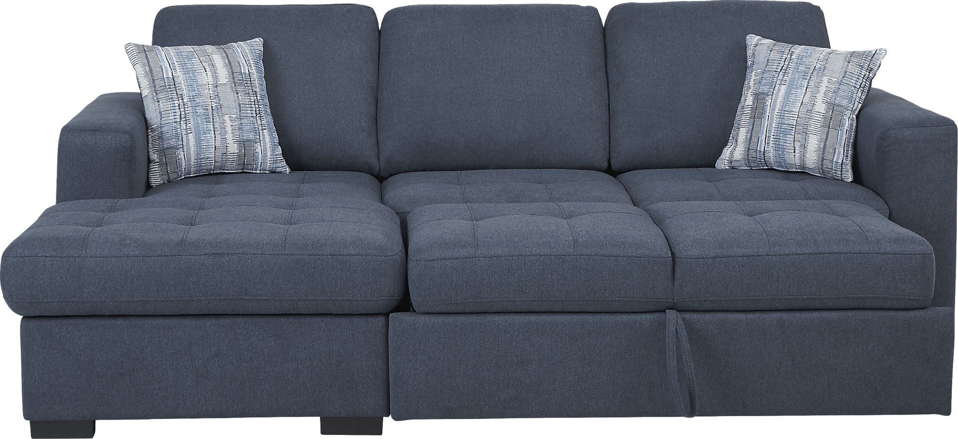 Kirkwell Blue 2 Pc Sleeper Sectional - Image 3