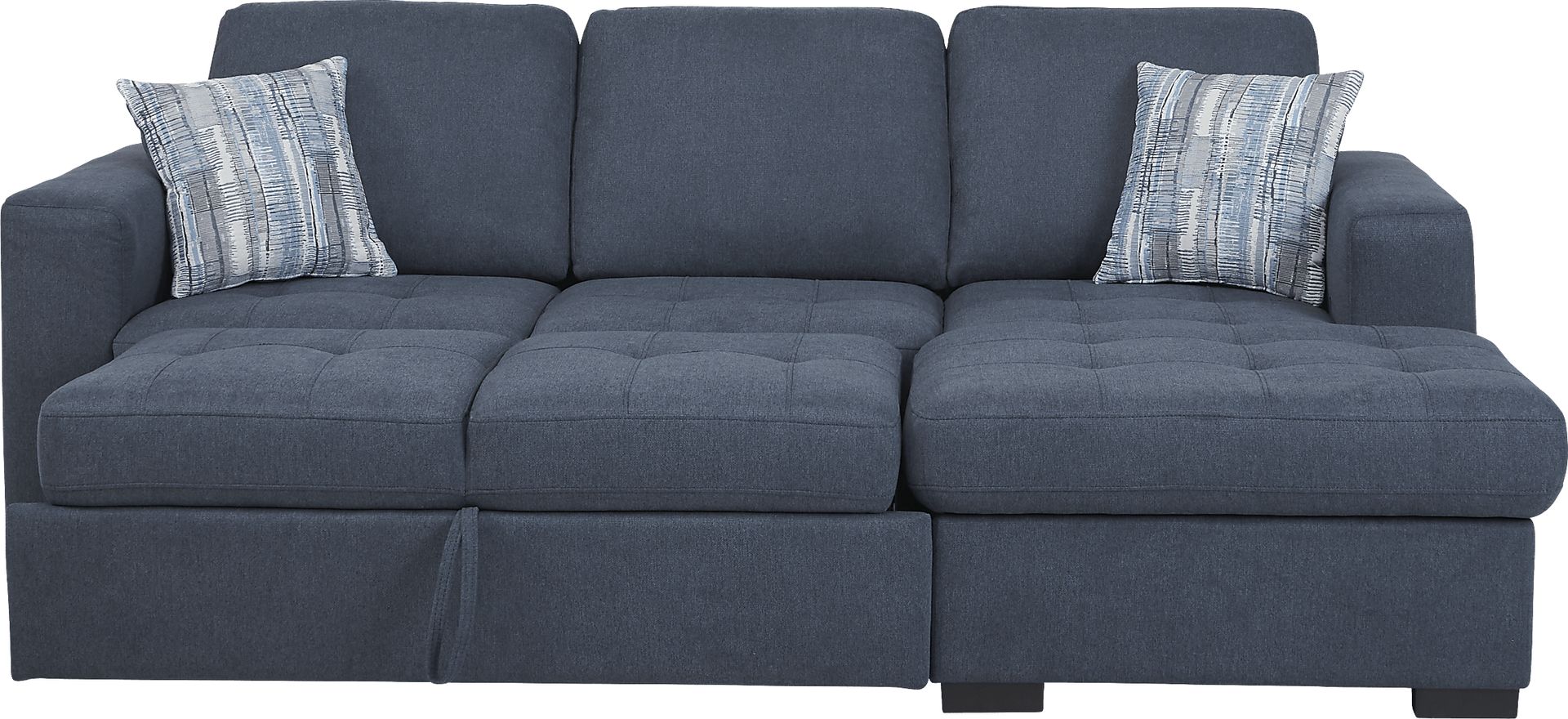 Kirkwell Blue 2 Pc Sleeper Sectional - Image 3
