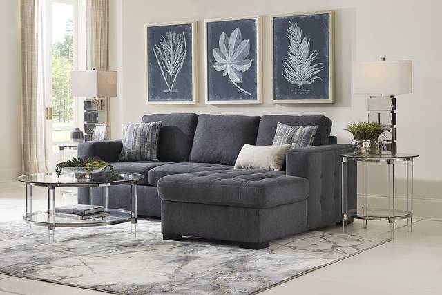 Kirkwell Blue 2 Pc Sleeper Sectional - Thumbnail - Image 2