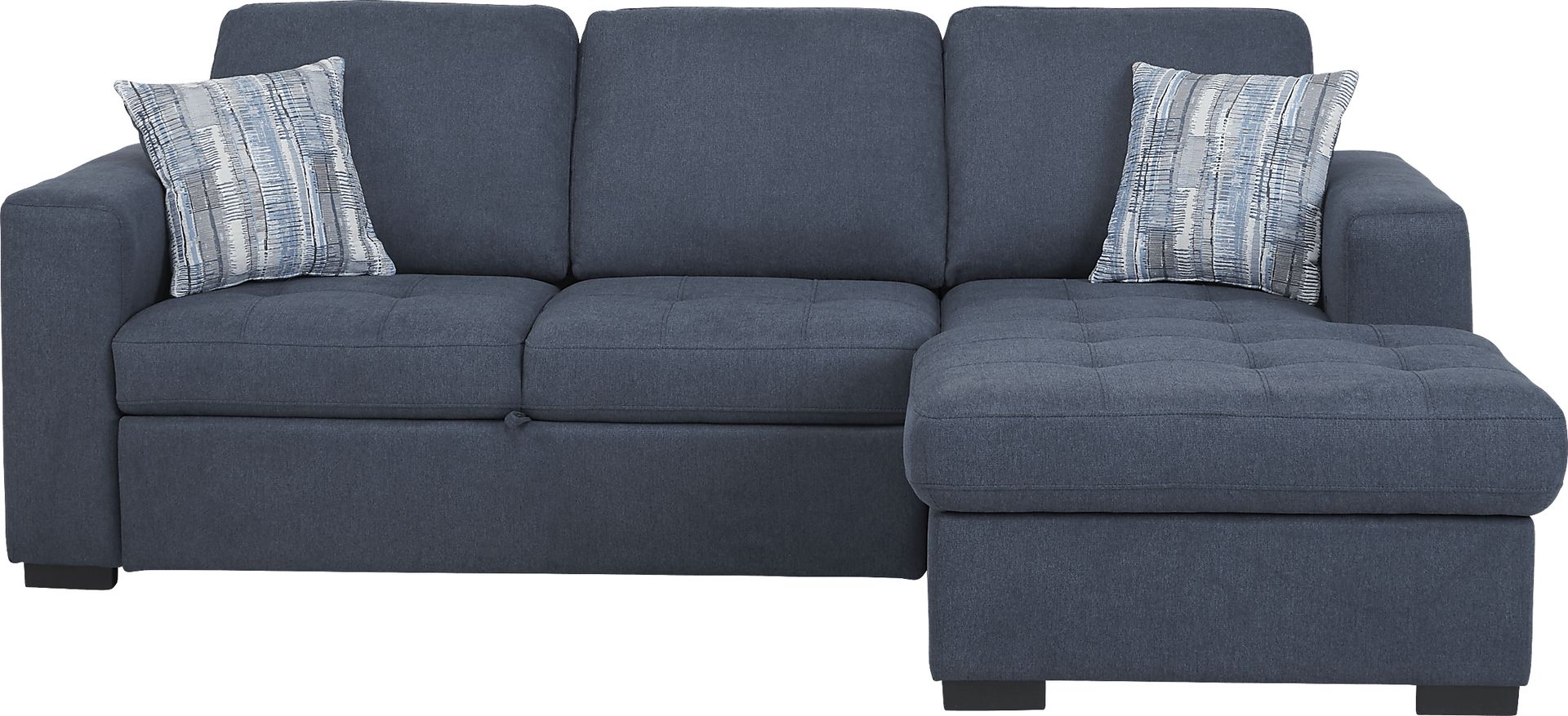 Kirkwell Blue 2 Pc Sleeper Sectional - Image 1