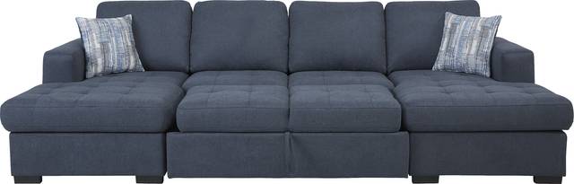 Kirkwell Blue 3 Pc Sleeper Sectional - Thumbnail - Image 3