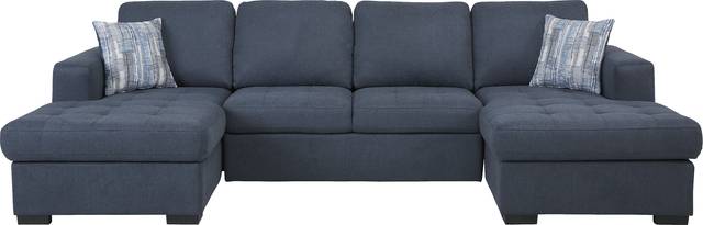 Kirkwell Blue 3 Pc Sleeper Sectional - Thumbnail - Image 1