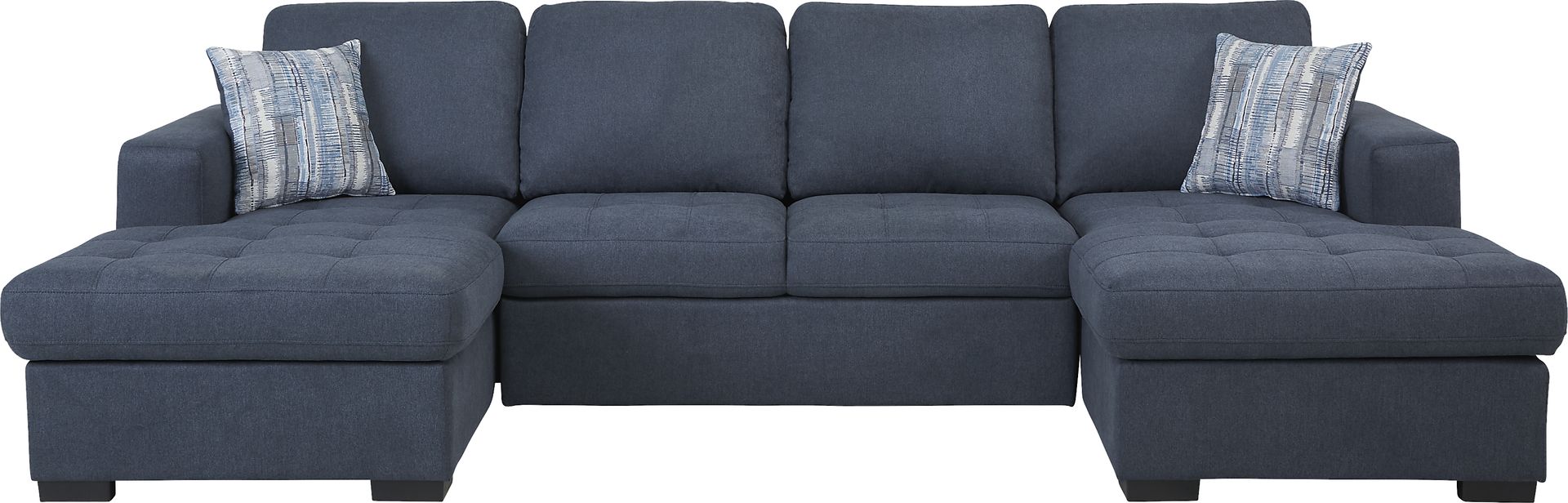 Kirkwell Blue 3 Pc Sleeper Sectional - Image 1