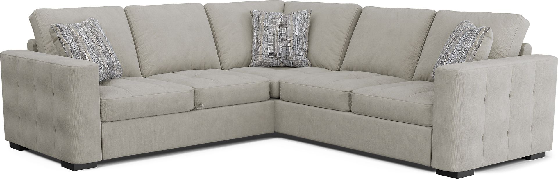 Kirkwell Gray 2 Pc Sleeper Sectional - Image 1