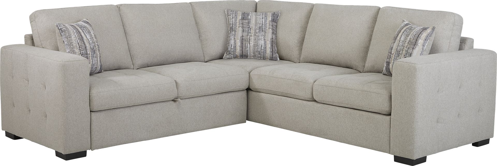 Kirkwell Gray 2 Pc Sleeper Sectional - Image 1