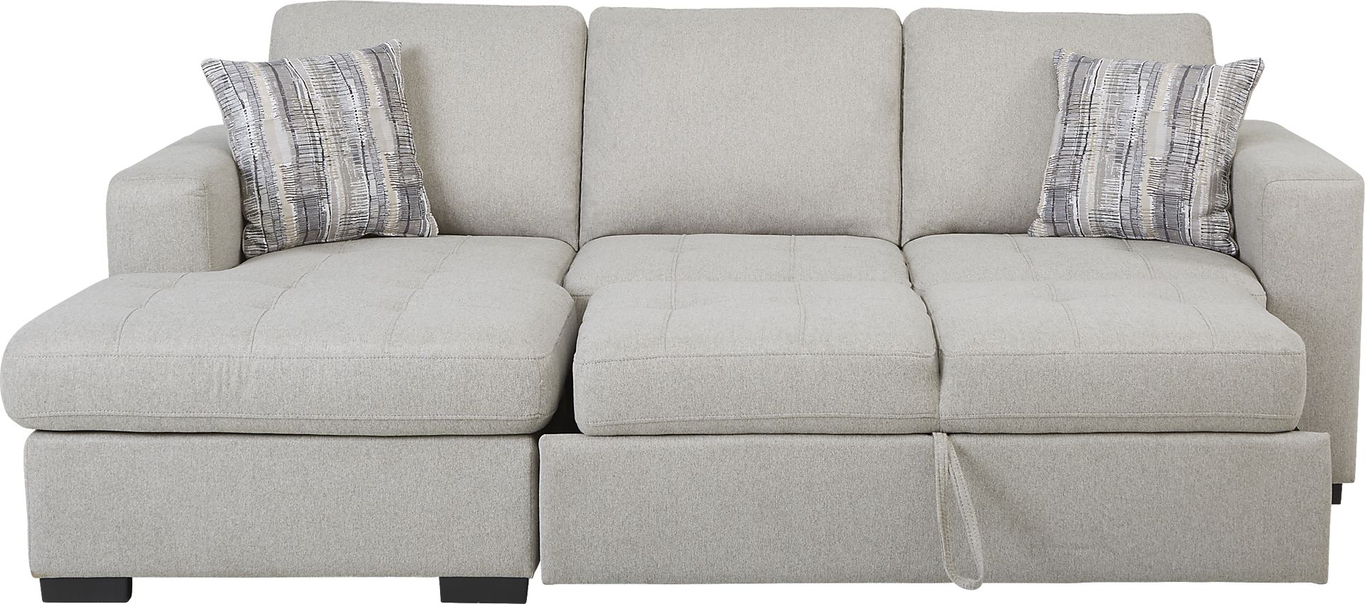 Kirkwell Gray 2 Pc Sleeper Sectional - Image 3