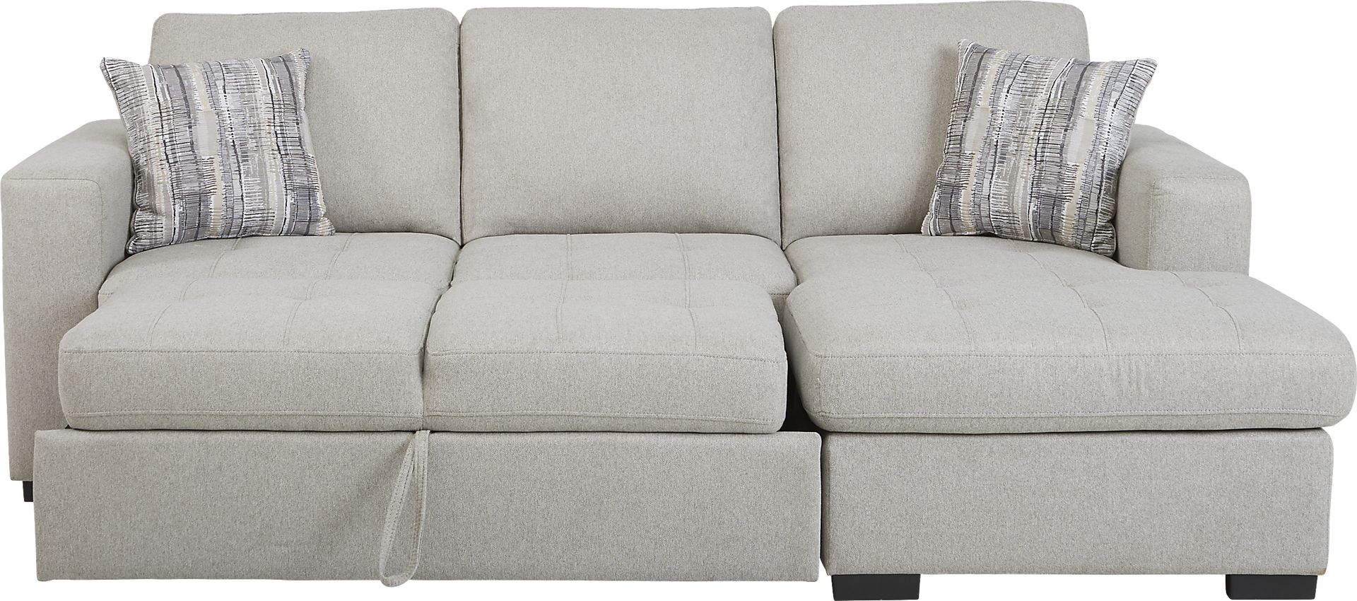 Kirkwell Gray 2 Pc Sleeper Sectional - Image 3