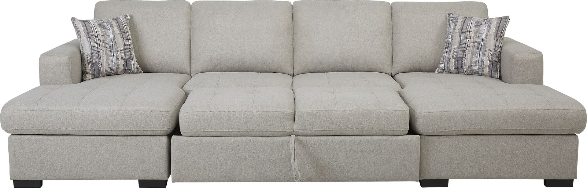 Kirkwell Gray 3 Pc Sleeper Sectional - Image 3