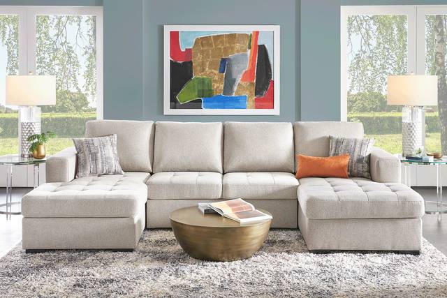 Kirkwell Gray 3 Pc Sleeper Sectional - Thumbnail - Image 2