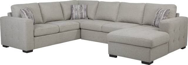 Kirkwell Gray 3 Pc Sleeper Sectional - Thumbnail - Image 1