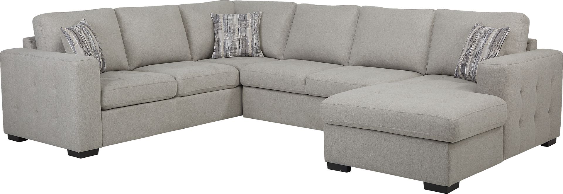 Kirkwell Gray 3 Pc Sleeper Sectional - Image 1