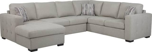 Kirkwell Gray 3 Pc Sleeper Sectional - Thumbnail - Image 1