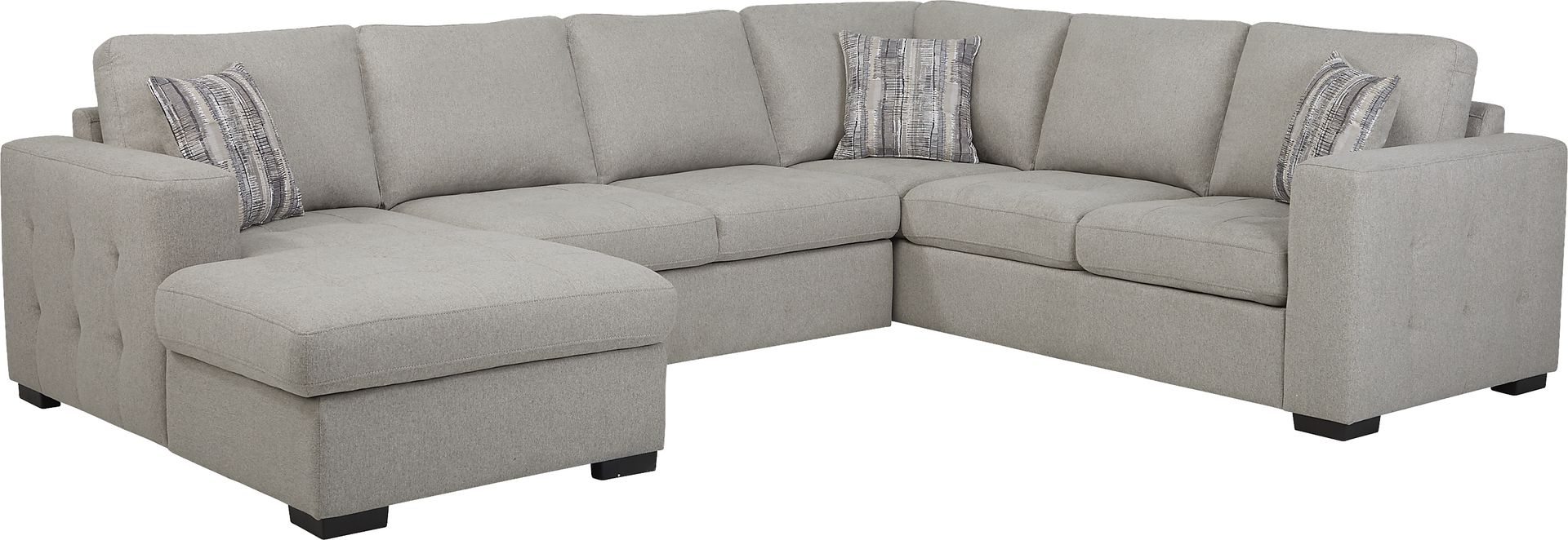 Kirkwell Gray 3 Pc Sleeper Sectional - Image 1