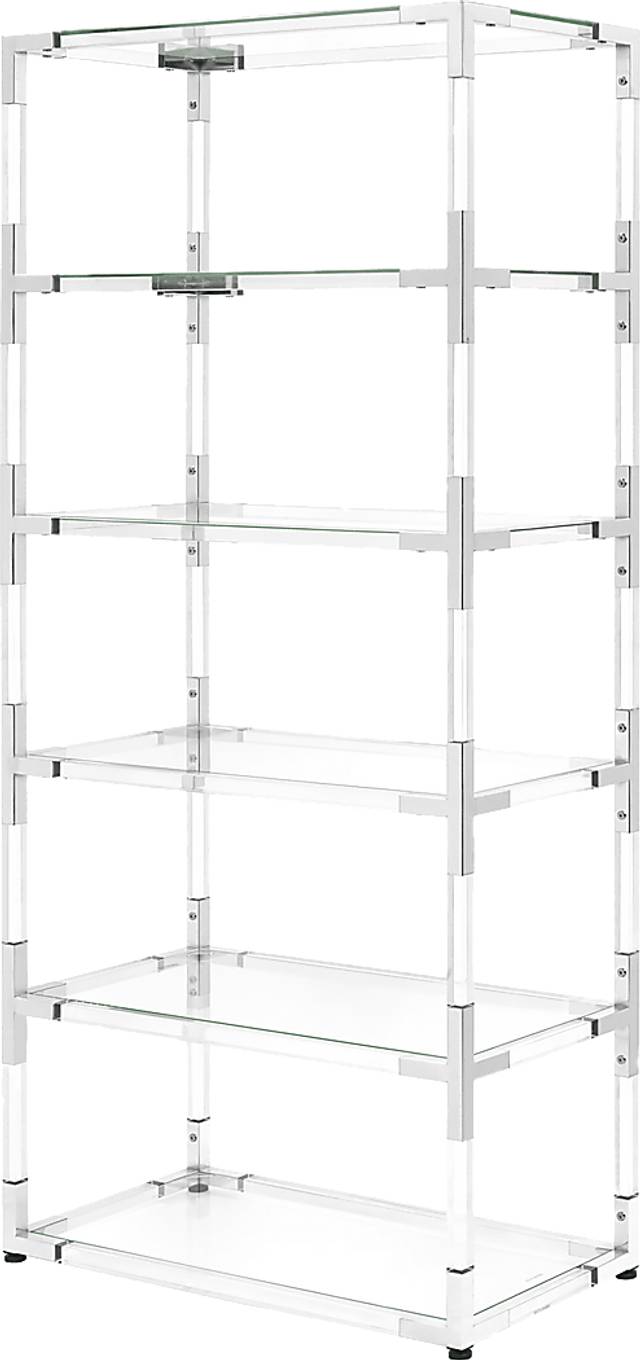 Kisia Clear 6 Shelf Bookcase - Thumbnail - Image 1