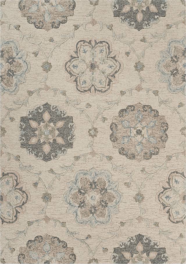 Kitabe Ivory 5' x 7' Rug - Thumbnail - Image 1