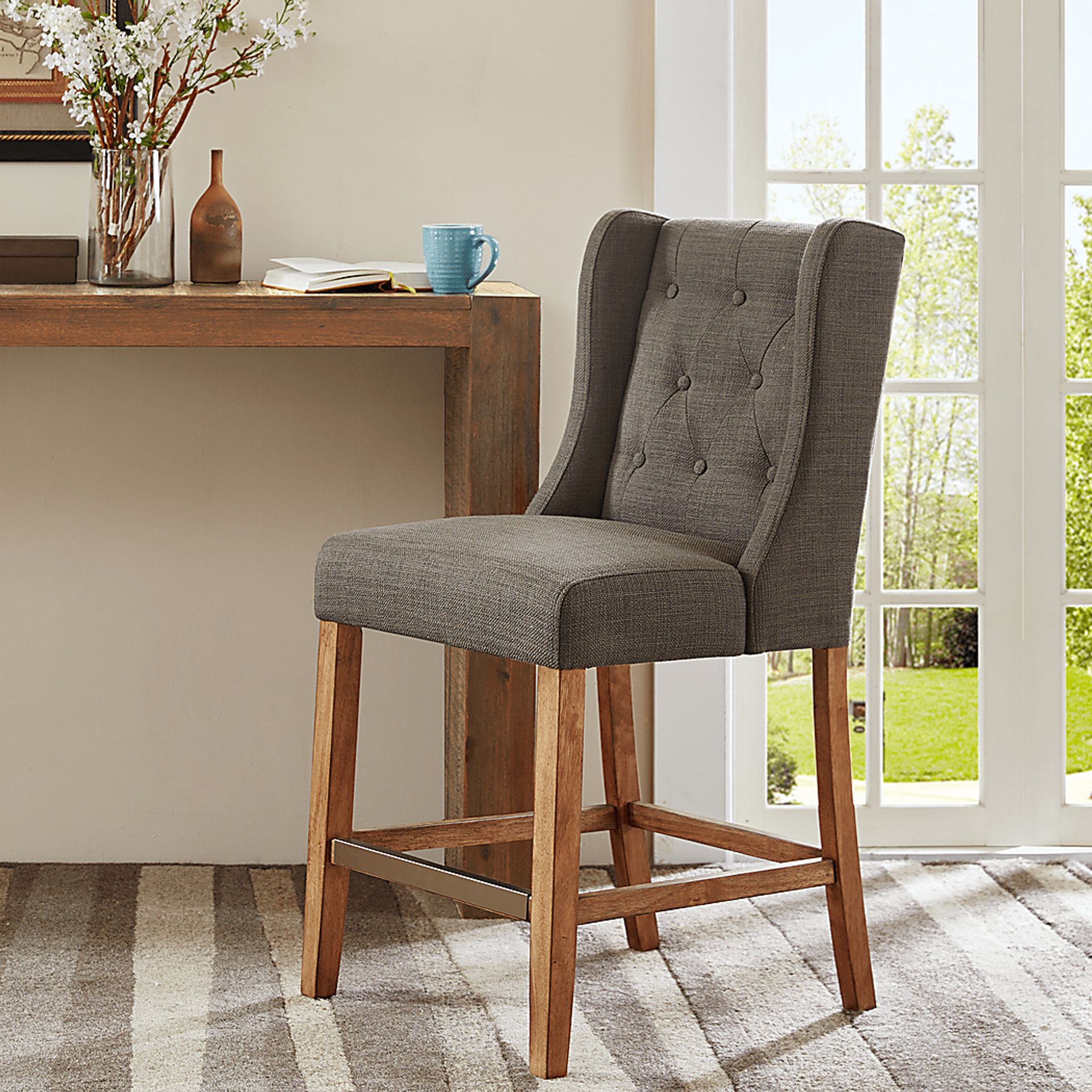 Kitmore Charcoal Counter Height Stool - Image 5
