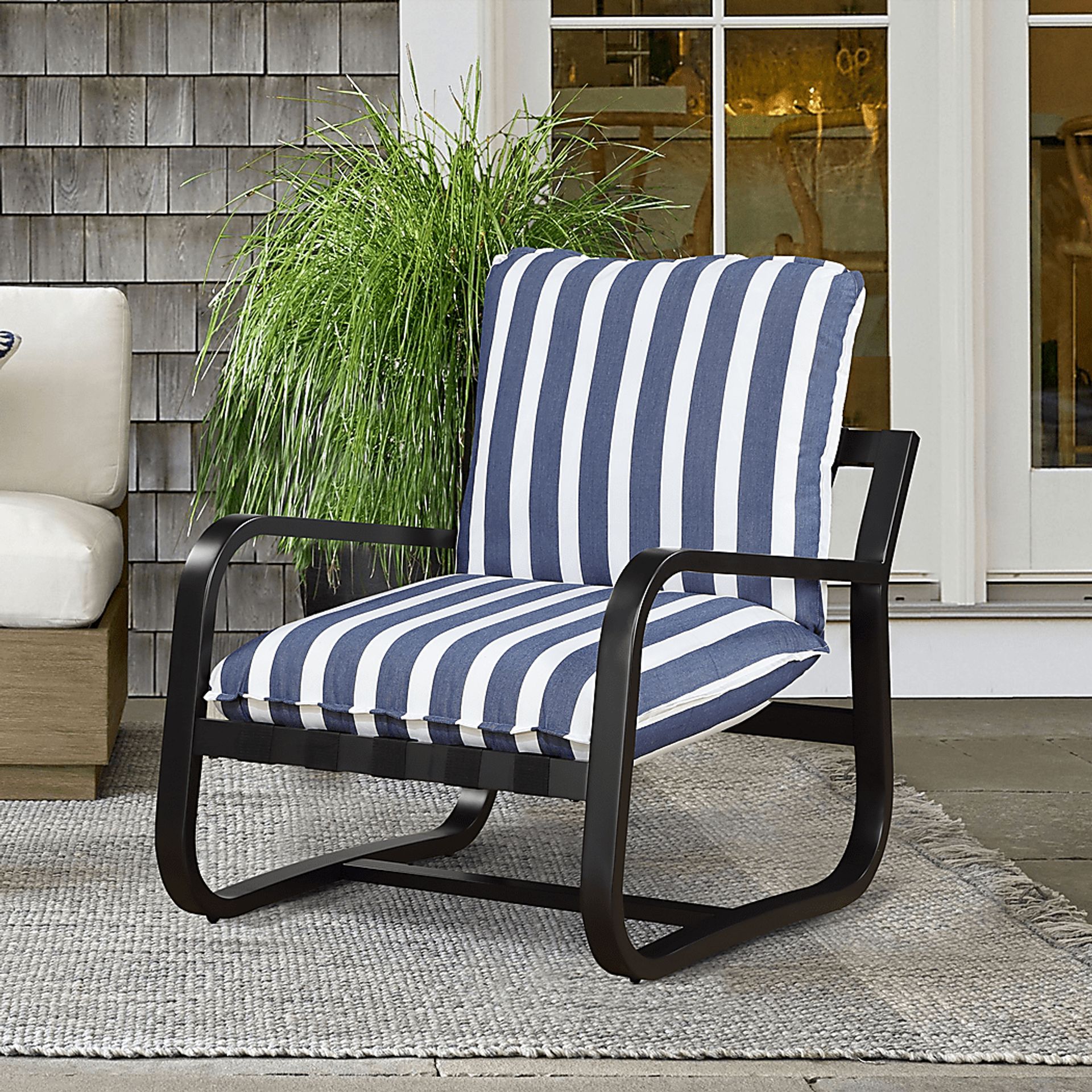 Kivoli Blue Outdoor Arm Chair - Image 2