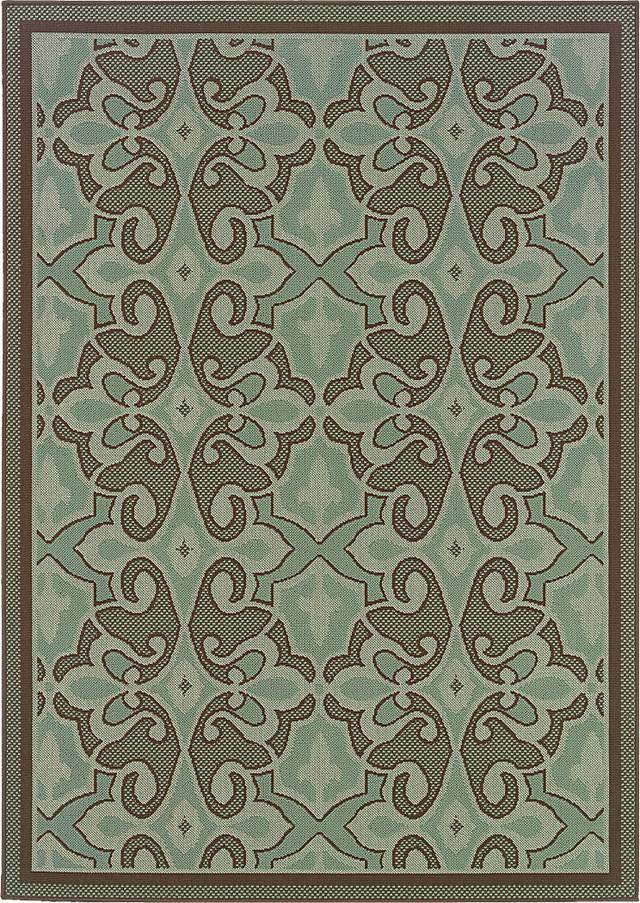 Kiya Blue 7'10 x 10'10 Indoor/Outdoor Rug - Thumbnail - Image 1