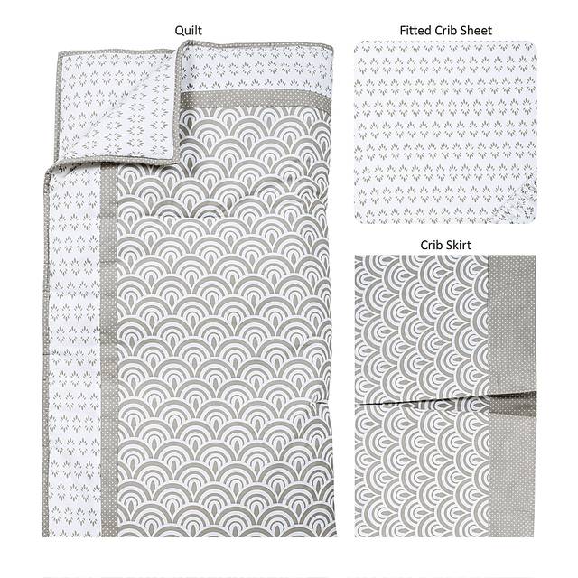 Kizzy Gray 3 Pc Baby Bedding Set - Thumbnail - Image 2