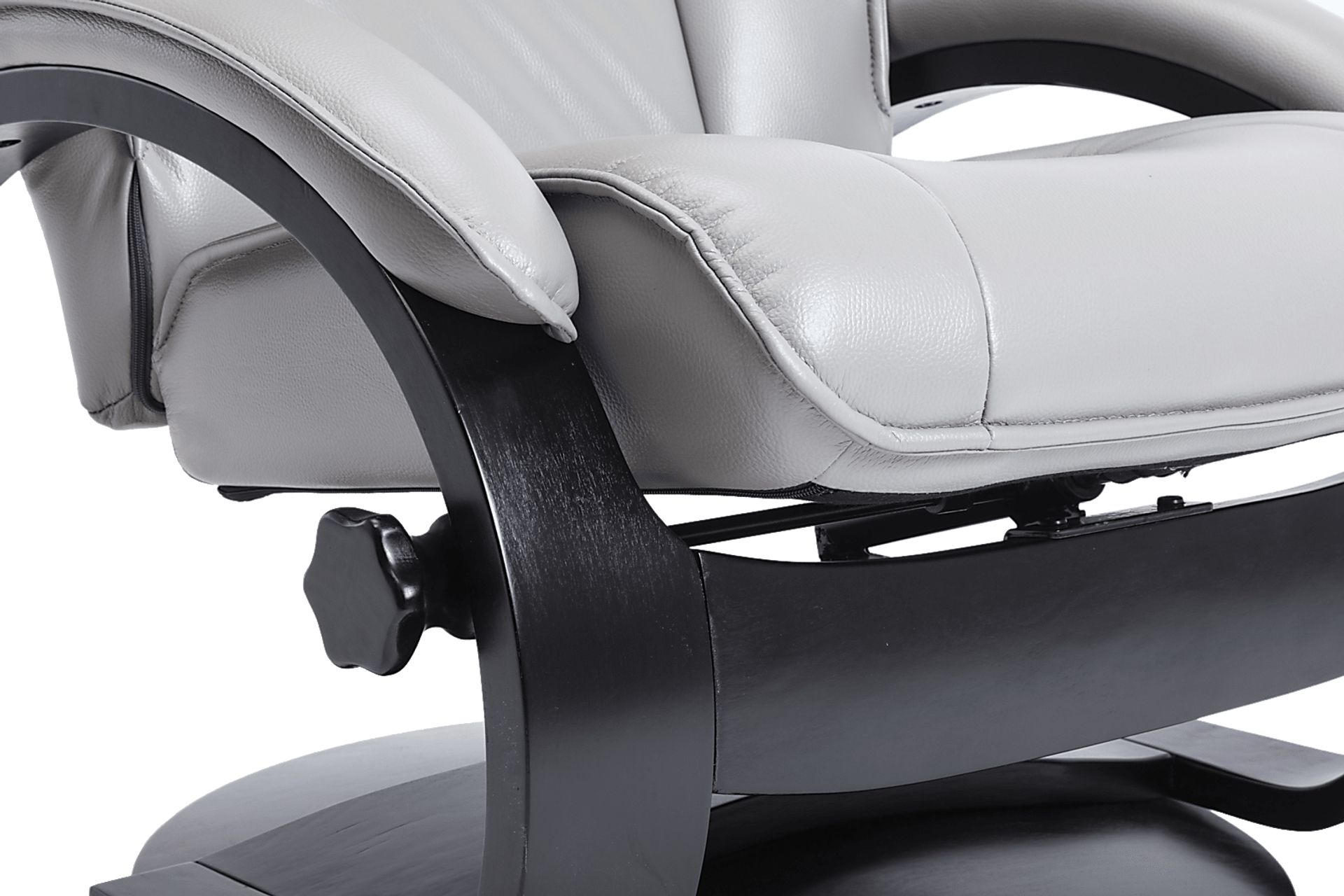 Klahowya Light Gray Recliner and Ottoman - Image 3