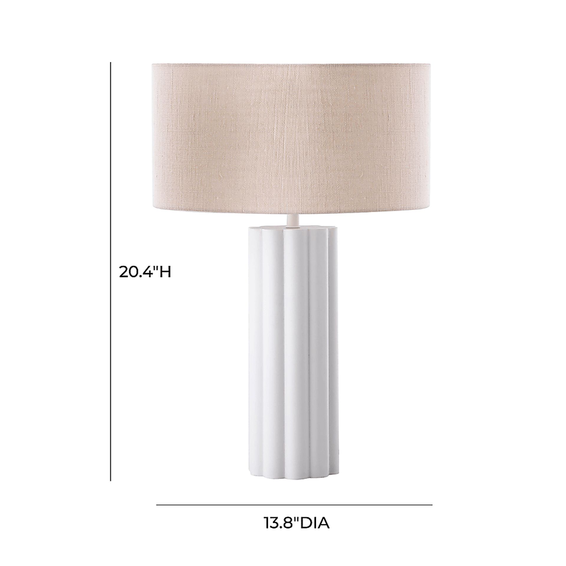 Klauda White Table Lamp - Image 8