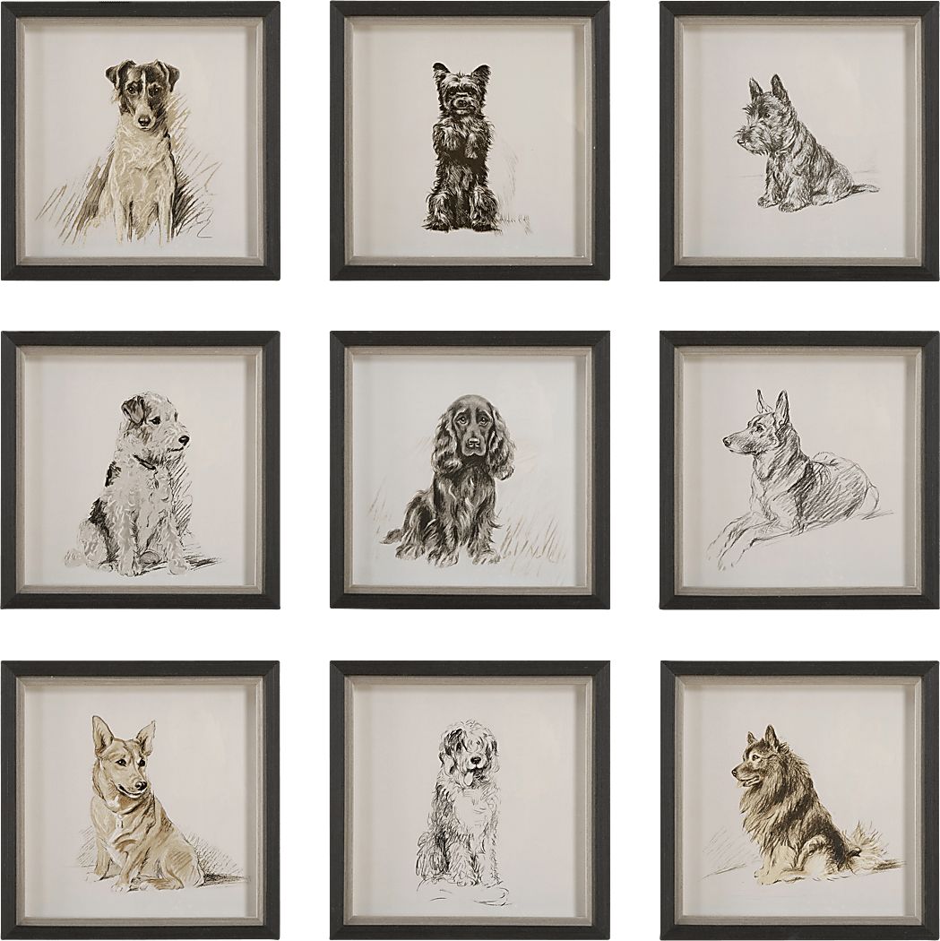 Klei Black Artwork, Set of 9