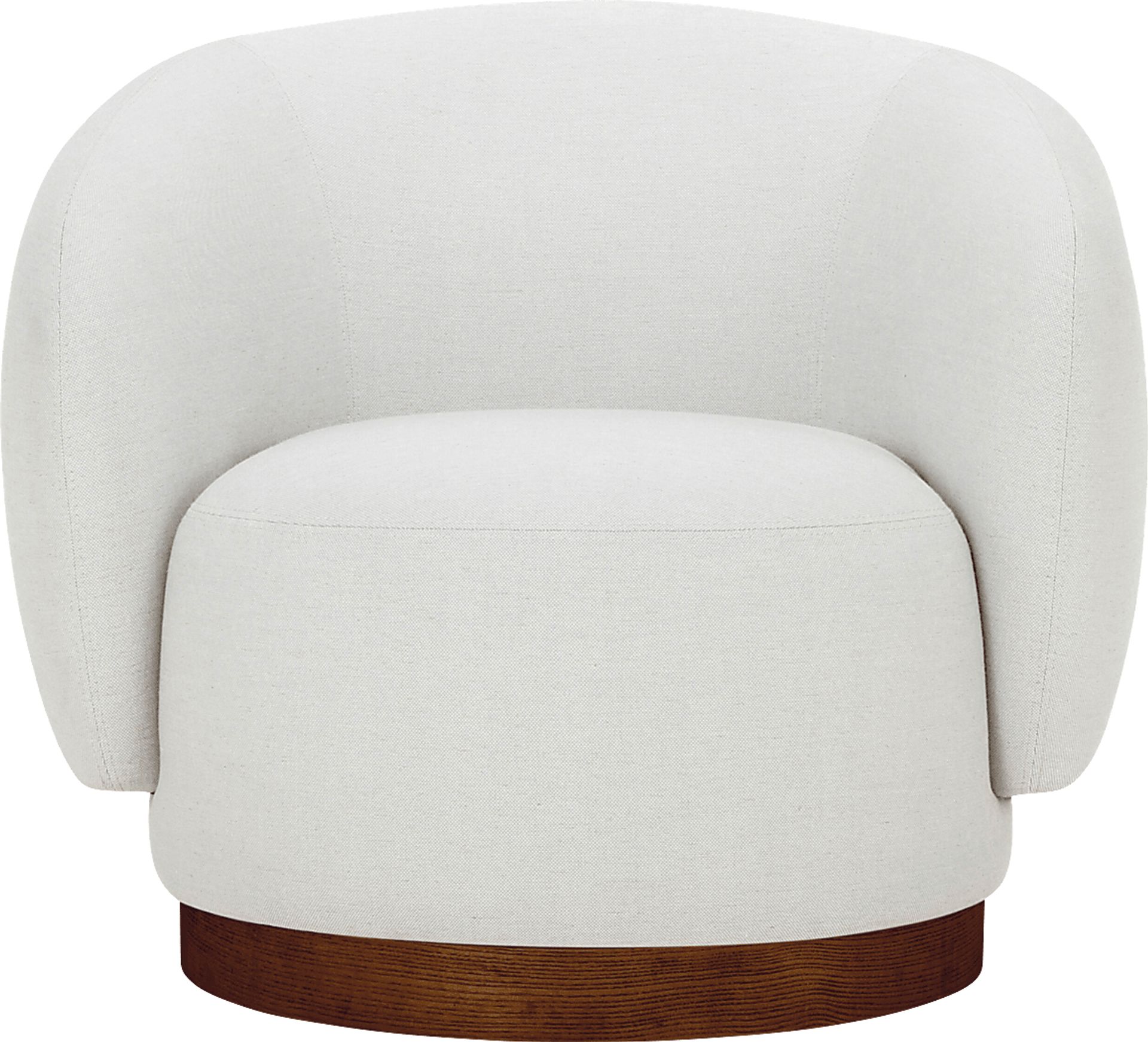 Klia I White Swivel Accent Chair - Image 3