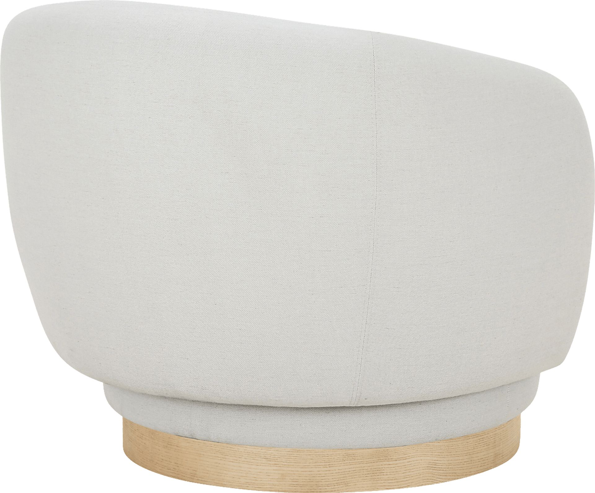 Klia II White Swivel Accent Chair - Image 2