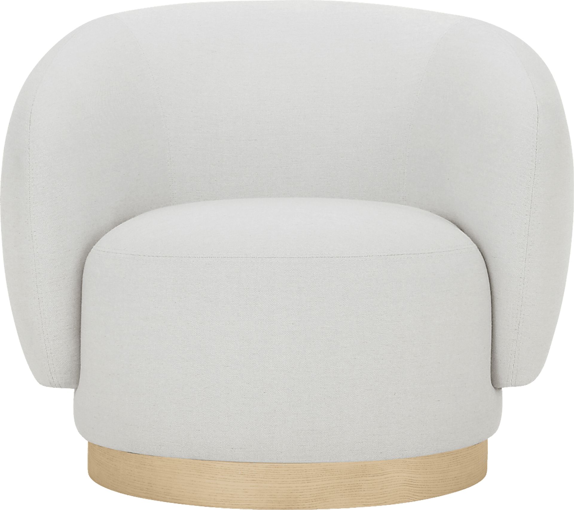 Klia II White Swivel Accent Chair - Image 3