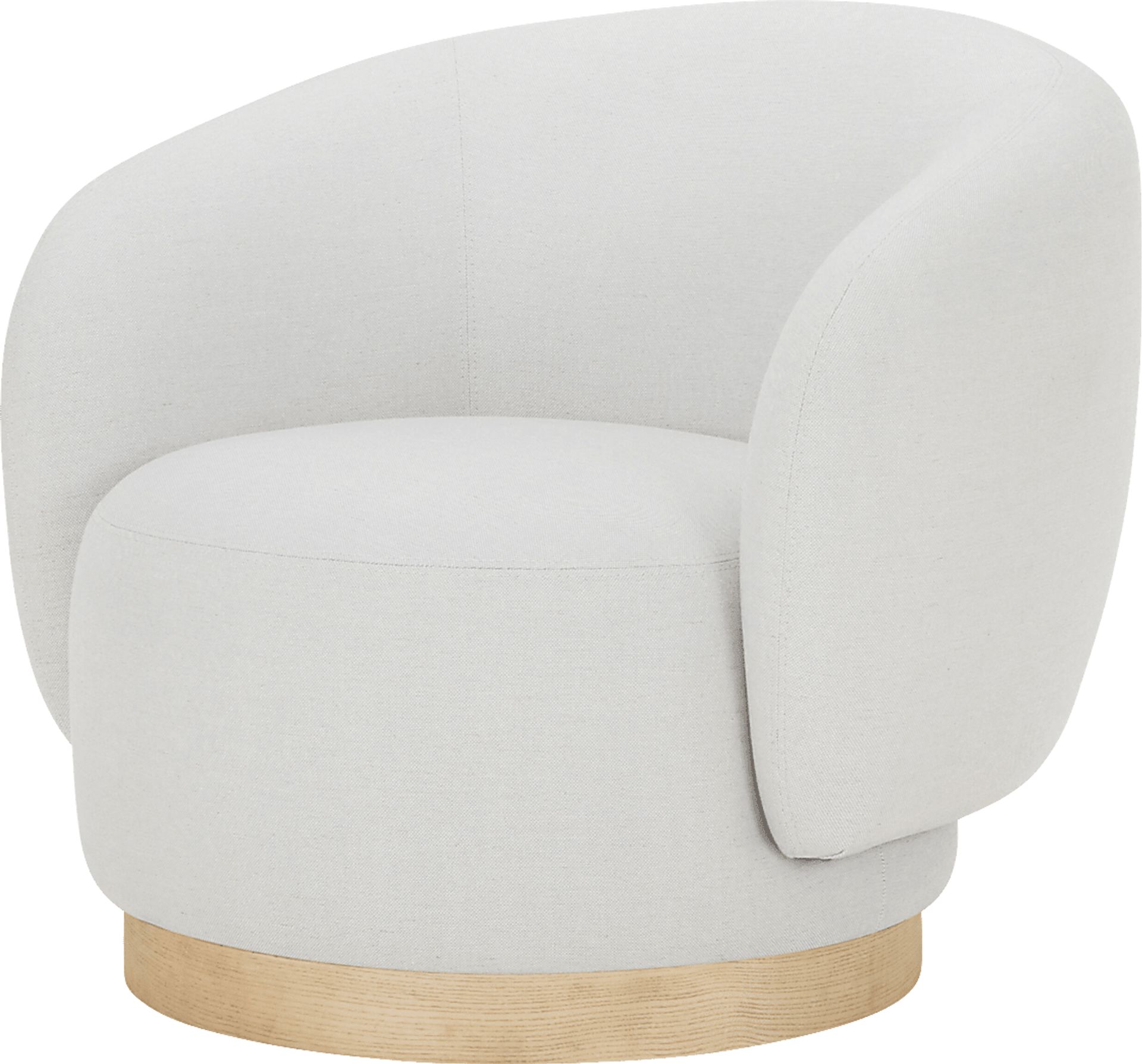 Klia II White Swivel Accent Chair - Image 1