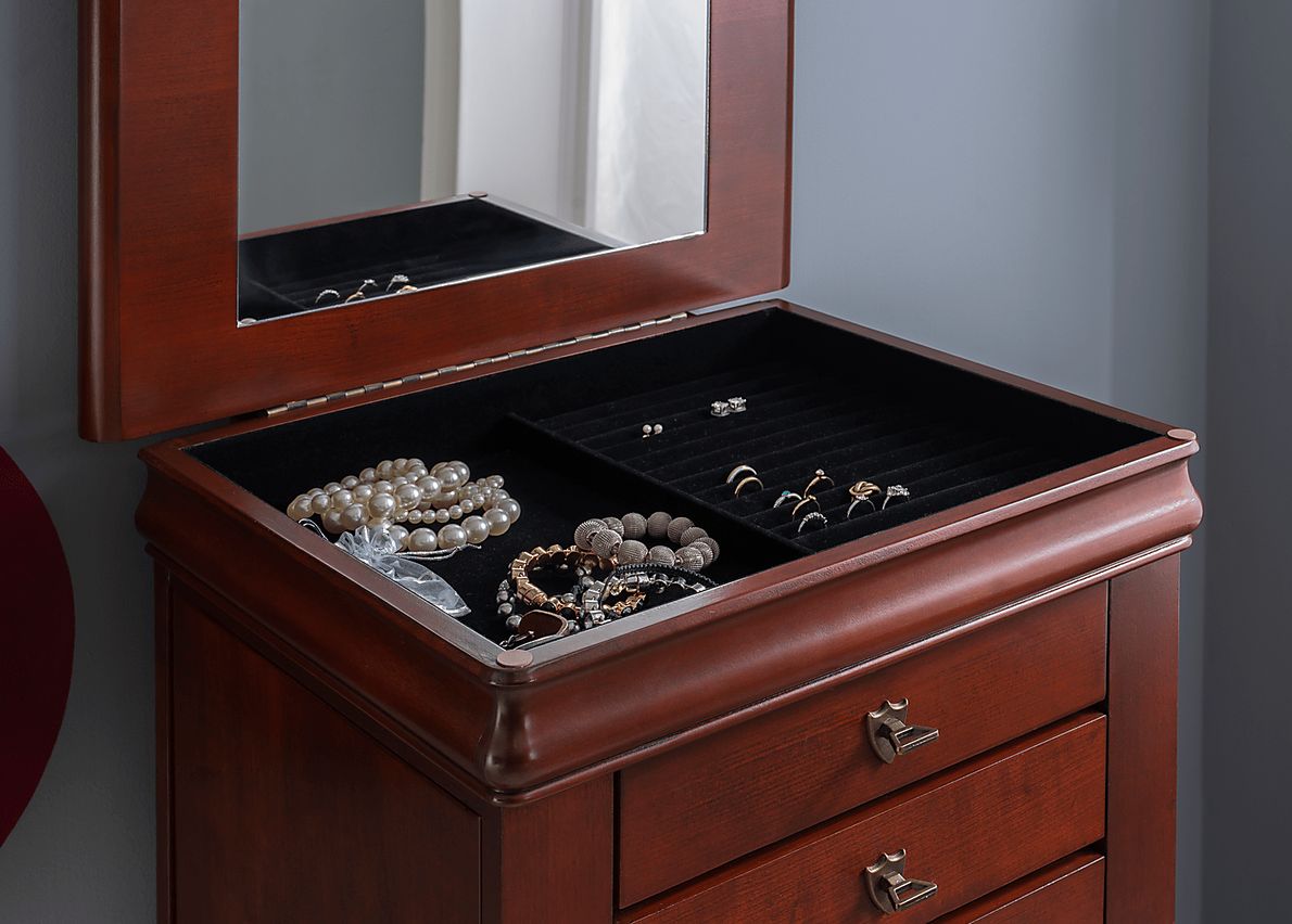Klingle Cherry Jewelry Armoire Rooms To Go