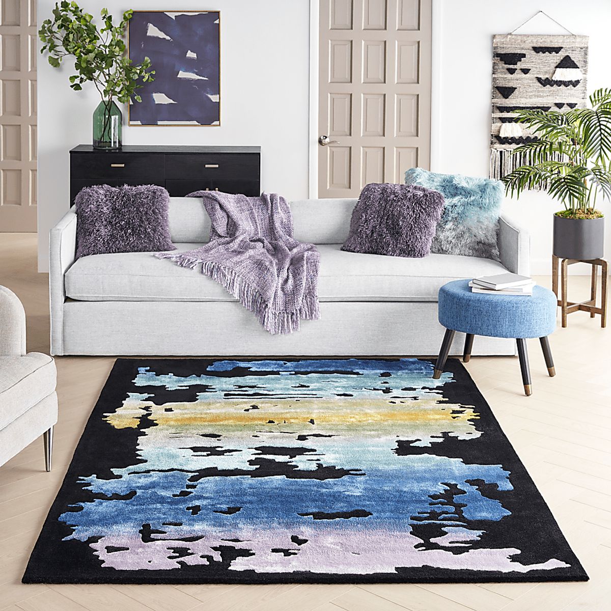 Knaod Black,Multi Rugs | Rooms to Go