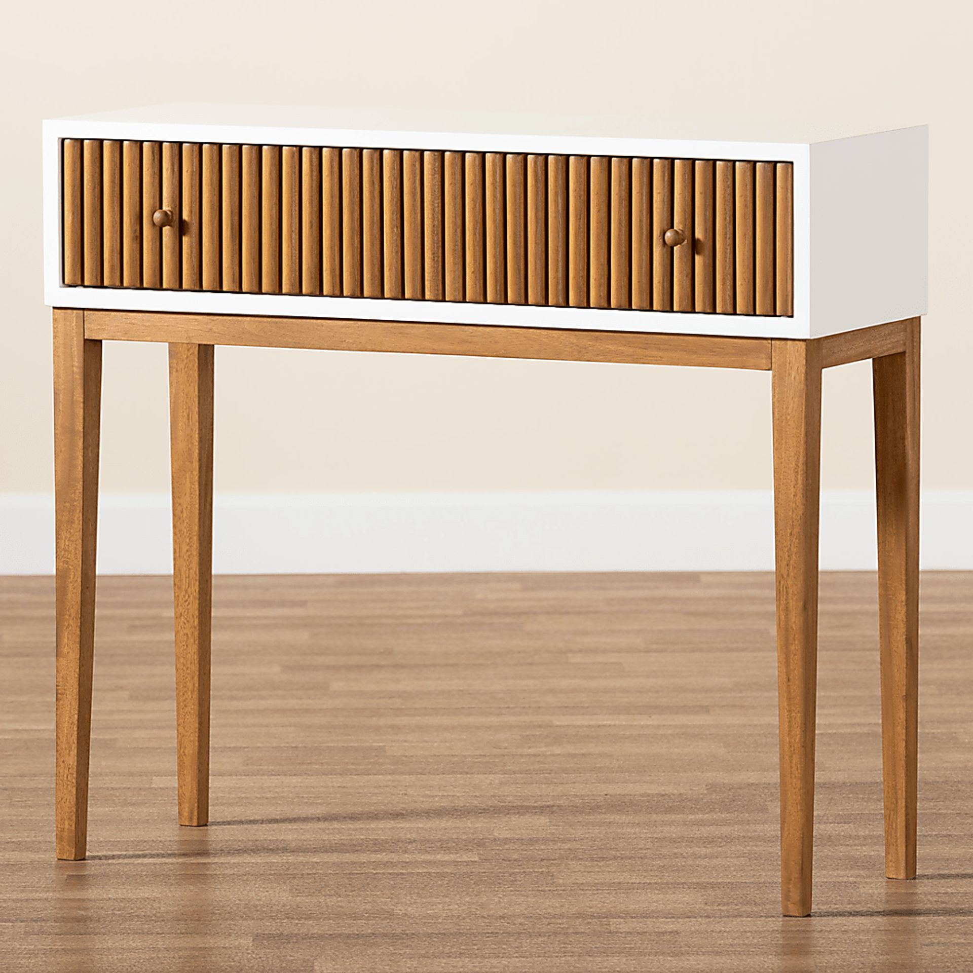 Knittles White Sofa Table - Image 3