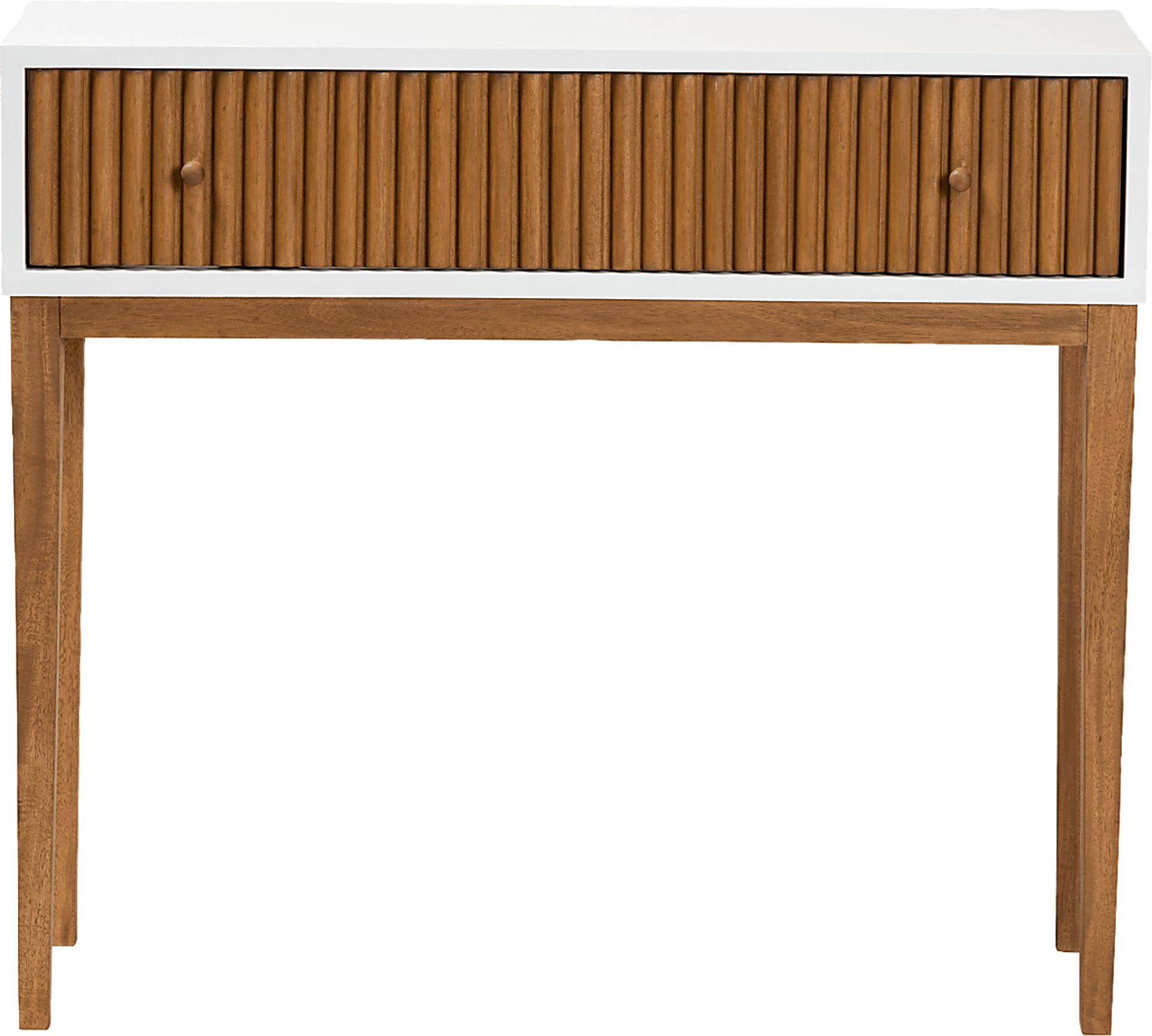 Knittles White Sofa Table - Image 8